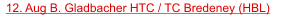 12. Aug B. Gladbacher HTC / TC Bredeney (HBL)