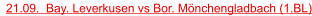 21.09.  Bay. Leverkusen vs Bor. Mönchengladbach (1.BL)