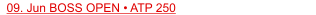 09. Jun BOSS OPEN • ATP 250
