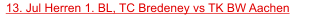 13. Jul Herren 1. BL, TC Bredeney vs TK BW Aachen