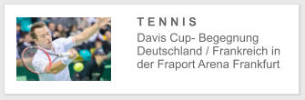 T E N N I S  Davis Cup- Begegnung Deutschland / Frankreich in  der Fraport Arena Frankfurt