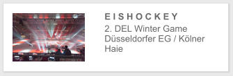 E I S H O C K E Y  2. DEL Winter Game Düsseldorfer EG / Kölner Haie